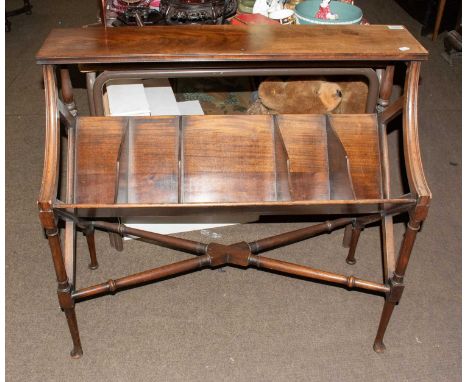 A Reproduction Mahogany Book Trough