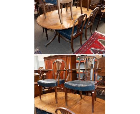 A 19th Century Mahogany Twin Pillar Dining Table, on reeded down swept supports terminating on brass paw feet, 186cm by 107cm