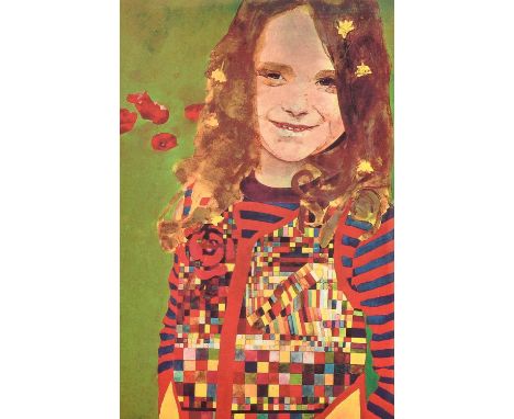 Sir Peter Blake CBE, RDI, RA (b.1932)"Girl in a Poppy Field"Signed and dated (19)74, numbered 56/125, screenprint, 63.5cm by 
