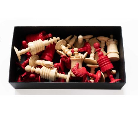 19th century bone chess set