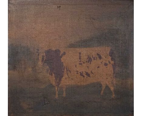 Naive School (19th Century)The Craven Heifer at Bolton AbbeyOil on canvas, 53cm by 64cmOverall poor condition; Including a th