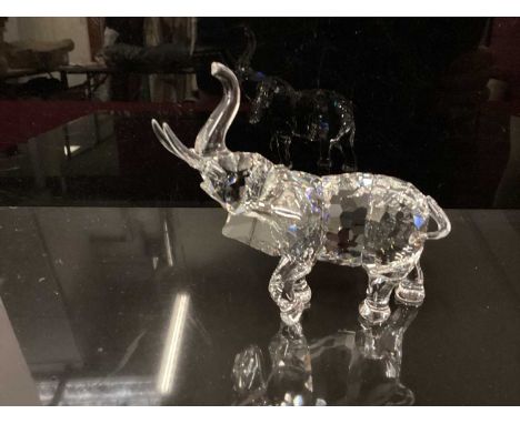 Swarovski crystal Rare Encounters Elephant, boxedOverall light wear to box, no certificate present. Elephant in good order wi