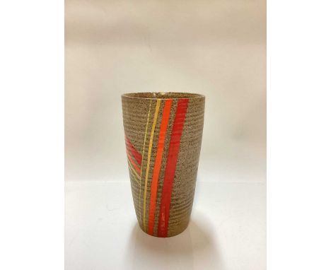 Clarice Cliff Bizarre vase with hand painted decoration, 20cm highVery good condition with no chips, cracks or restoration