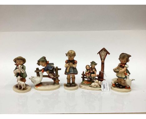 10 Hummel figures - Apple Tree Boy, Apple Tree Girl, Be Patient, Chick Girl, A Stitch in time, Wayside Devotion, Book Worm, C
