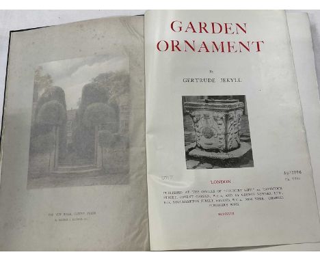 Garden Ornament by Gertrude Jekyll, published by Country Life 1918, first edition, 40 x 28cm