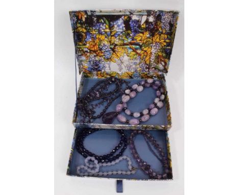 Vintage amethyst necklace with graduated facet cut amethyst beads and other similar necklaces