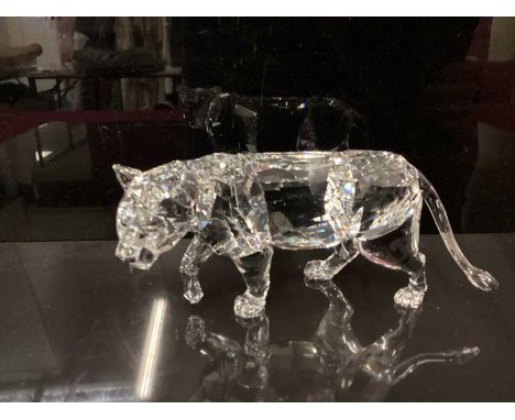 Swarovski crystal Mother Lioness, boxedSome light wear to outer box, no certificate present. Lioness in good condition with n