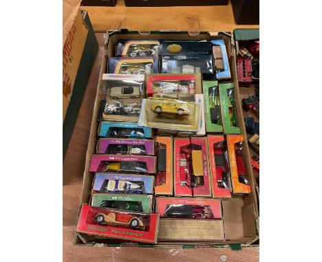 Die Cast selection of boxed Matchbox models of Yesteryear, Corgi racing cars boxed and others.