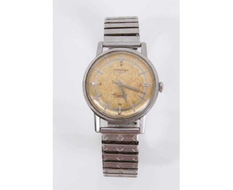 Longines Conquest Automatic stainless steel wristwatch on replacement expandable bracelet The dial is very discoloured and th