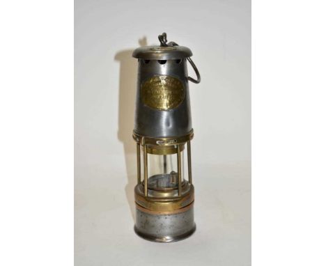 Antique 'Wolf Patterson' miner’s lamp, 29cm high
