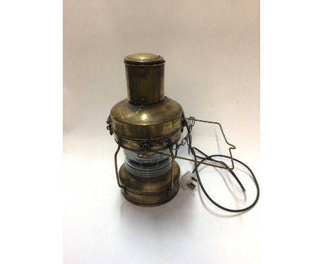 Brass ships lantern with cable