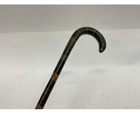 Antique sectional horn walking stick, 93cm long
