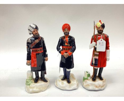 Three Michael Sutty limited edition porcelain figures - 14th Bengal Lancers, Sowar, Governors Bodyguard, Madras Sowar and Pro