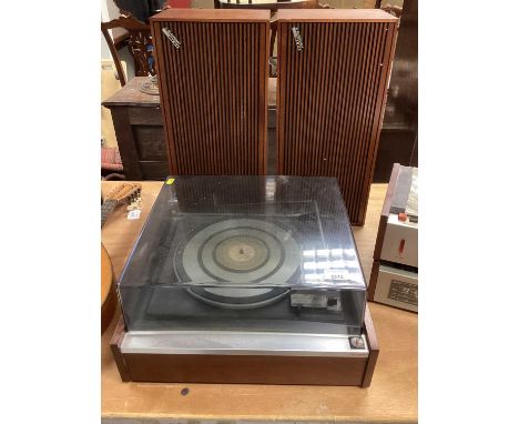 Garrard for Bush turntable, with Bush amplifier and tuner, and a pair of Blaupunkt speakers