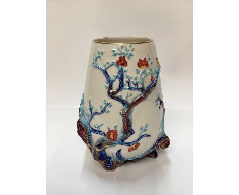 Clarice Cliff Indian Tree vase, 20.5cm highGood condition with no chips or cracks. Unfortunately this vase is heavily crazed