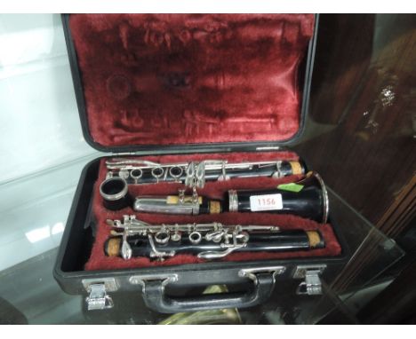 A cased clarinet, stamped Yamaha