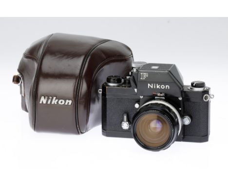 A Nikon F Photomic FTn 35mm SLR Camera black, serial no.7429333, with a Nikkor-O f/2 35mm lens, serial no.755852, shutter wor