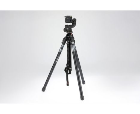 A Manfrotto 458B Tripod with twist locking and a Manfrotto 460MG 3-way head