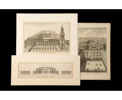 A Collection of Period Engravings of Hospital Buildings, Comprising of the following engravings; Bethlehem Hospital, coloured