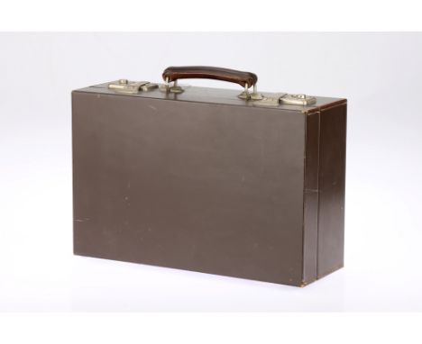 A Leica Outfit Briefcase Style Camera Case, with some degradation to the inner lining, otherwise G-VG,