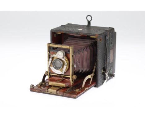 An Eastman Kodak Pony Premo No.7 Hand &amp; Stand Camera, black, body F-G, some corrosion &amp; areas of damage, with a type 