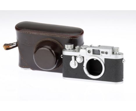 A Leitz Wetzlar Leica IIIg Rangefinder 35mm Body chrome, 1957, serial no.881010, shutter sticking, requires service, self tim