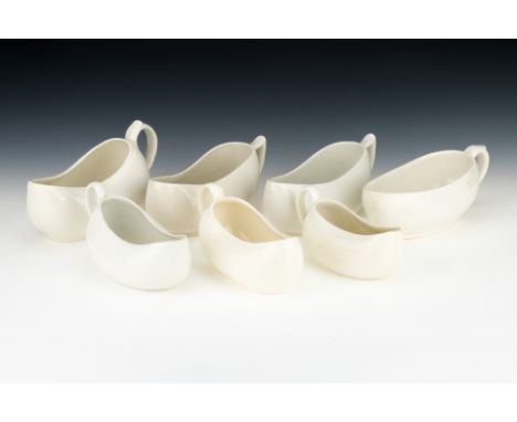 A Collection of Cream Ceramic Bourdaloues, comprising of 7 all of slightly different size and design, 2 marked Boots Chemist 