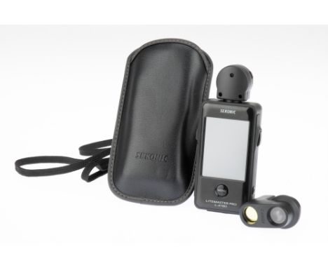 A Sekonic Litemaster Pro L-478D Camera Light Meter, body, G, some light corrosion to battery terminals, once batteries are in