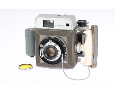 A Mamiya 23 Standard Rangefinder Press Camera serial no.2829162, with a Mamiya-Sekor f/3.5 90mm lens and a Mamiya 6 x 9cm rol