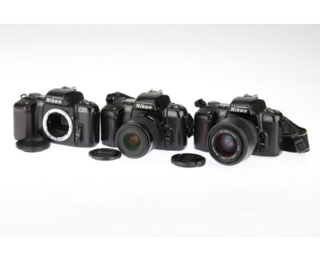 A Selection of Nikon 35mm AF SLR Cameras comprising an F-601 and a N6006; same cameras with different market names, both blac