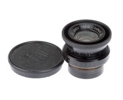 A Boyer Paris Saphir 65mm 3.5 Lens, black, serial no. 624660, body, VG-E, elements, VG, one small patch of fungus/haze intern