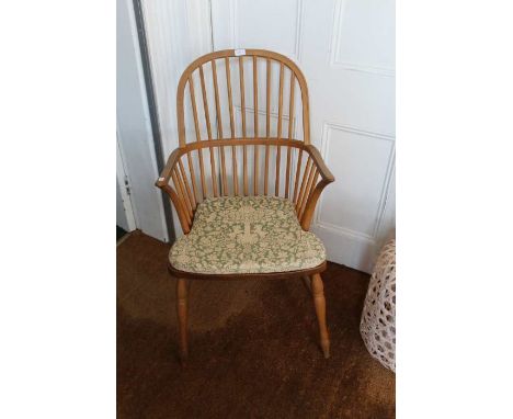 A beech double comb back country kitchen armchair&nbsp;