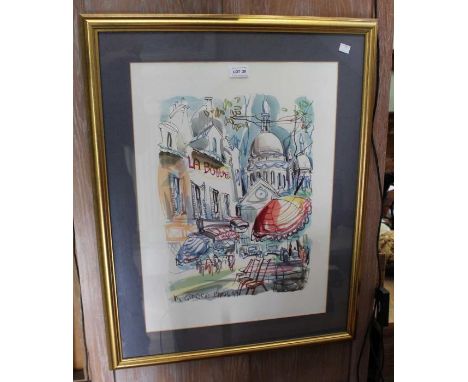 Marius Girard, A watercolour sketch of Paris, signed and dated '99