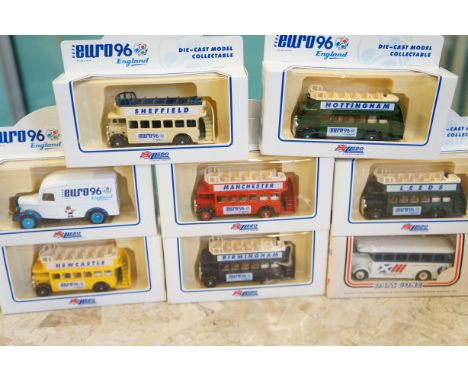 euro 96 commemorative 7 vintage buses 1 common wealth games bus lledo