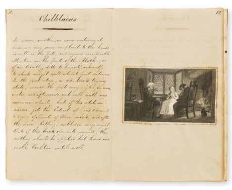 Medical.- H. (M.) [Medical recipe book], manuscript, 35pp. including 1p. index, a few small engravings laid down, browned thr