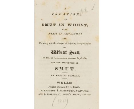 Agriculture &amp; Land Economy.- Blaikie (Francis) On the Conversion of Arable Land into Pasture..., first edition, Burnham, 