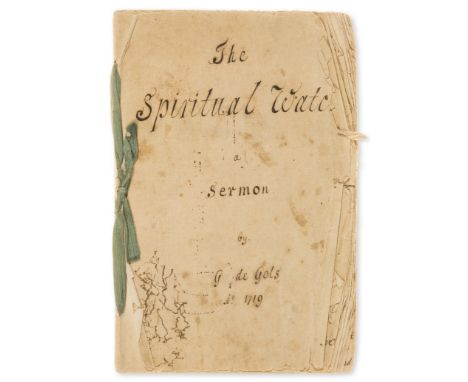 18th century sermon.- De Gols (Gerard, rector of St. Peter's, Sandwich, Kent, fl. 1713-37) The Spiritual Watch: A Sermon, man