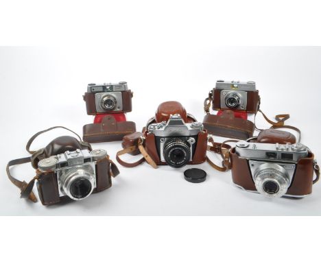 A collection of 20th century European / American 35mm rangefinder / viewfinder cameras. The collection to include a Braun Pax