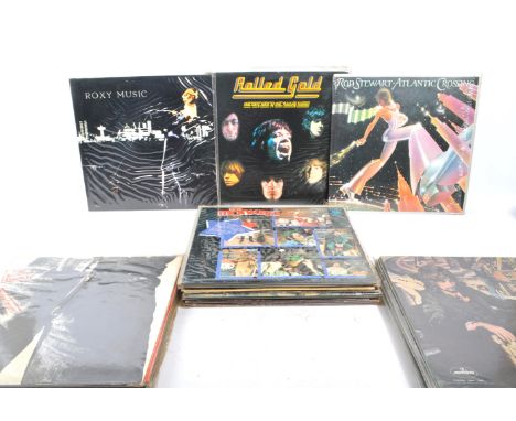 A collection of 20th Century mostly 1970s LP long play vinyl record albums. To include: Pink Floyd - The Dark Side of the Moo