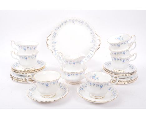 Royal Albert - Memory Lane - A vintage 20th century eight person Royal Albert tea service in the Memory Lane pattern. To incl