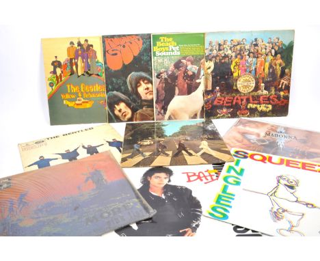 A collection of 20th century pop, rock, and soul music vinyl LP records. The lot to include albums such as; MORE - Pink Floyd