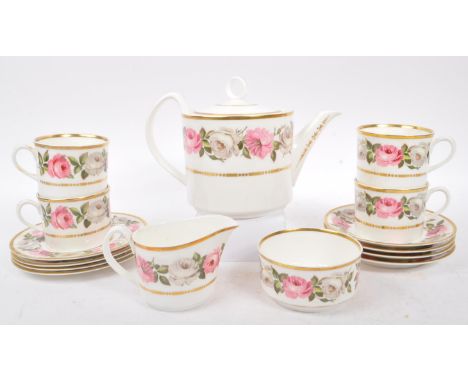 Royal Worcester - Royal Garden Pattern - A vintage mid&nbsp; 20th century circa 1960 porcelain china tea service set. To incl
