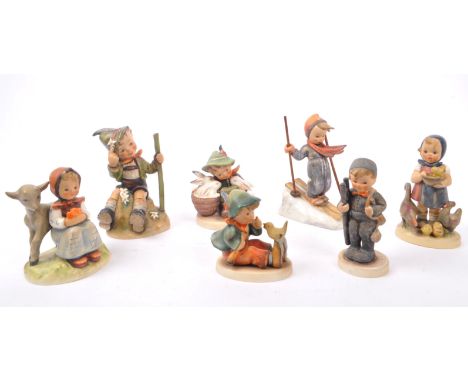 Goebels - A collection of seven 20th Century circa. 1960s / 1970s West German china Goebels figurines to include young girl w