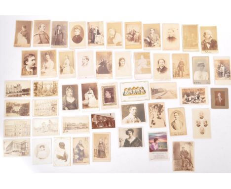 Early photography interest - A collection of carte de visite 19th Century Victorian and later portrait photographs depicting 