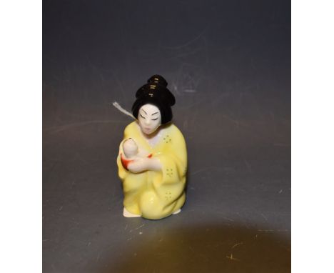 A Royal Worcester snuffer, as a Japanese girl
