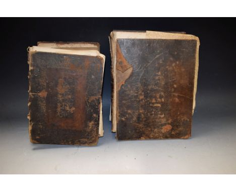 Antiquarian Books - America/Genealogy - a generational pair of early 18th century [lacks title-page] and 1832 Family Bibles, 