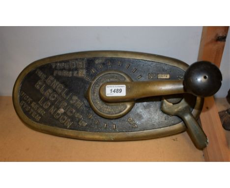 A Dick Kerr system tram controller, type DBI form K, The English Electric Co Ltd, London