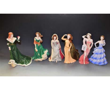 A Royal Worcester figure, Ladies of Literature, Cathy; another, similar, Lorna; a Royal Worcester figure, The Rose of Camelot