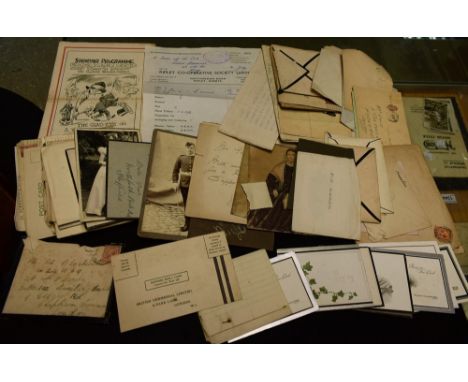 Ephemera - Local Interest - WW1 letters and papers relating to Private Richard Blackwell of the Notts & Derby, comprising let
