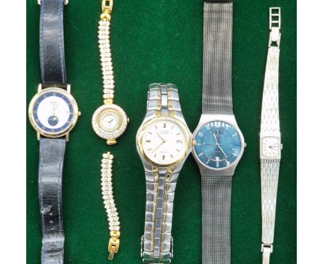 A Selection of various watches; Citizen Eco- Drive WR100 Watch, Skagen Denmark Titanium watch, Seiko Quartz watch, Invicta In
